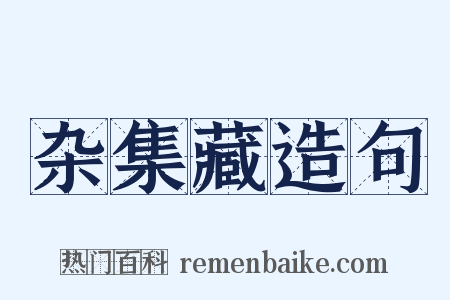 杂集藏造句是什么意思的图片